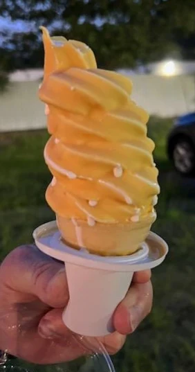 Vanilla Cone Dipped in Butterscotch