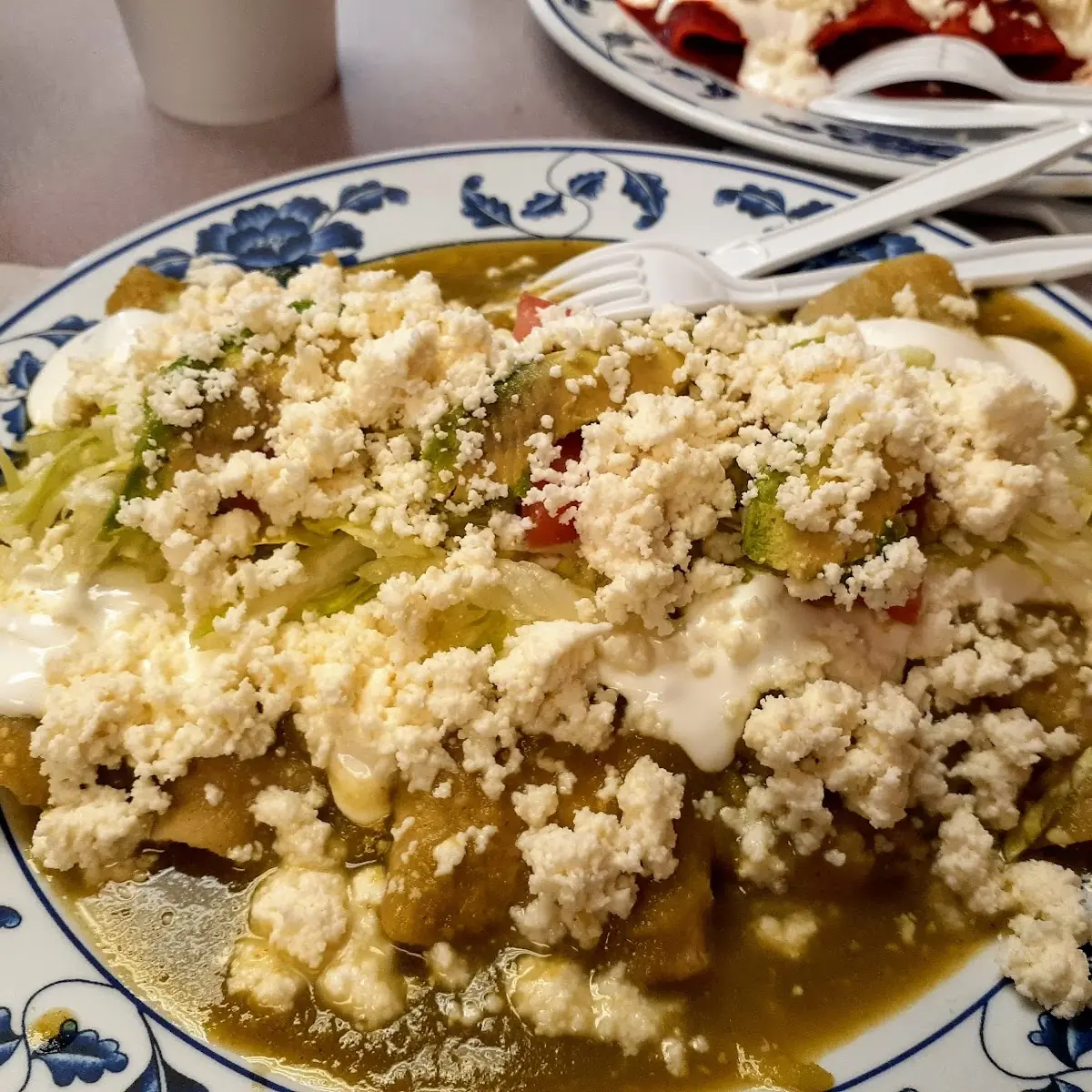 Enchiladas de Pollo En Salsa Verde