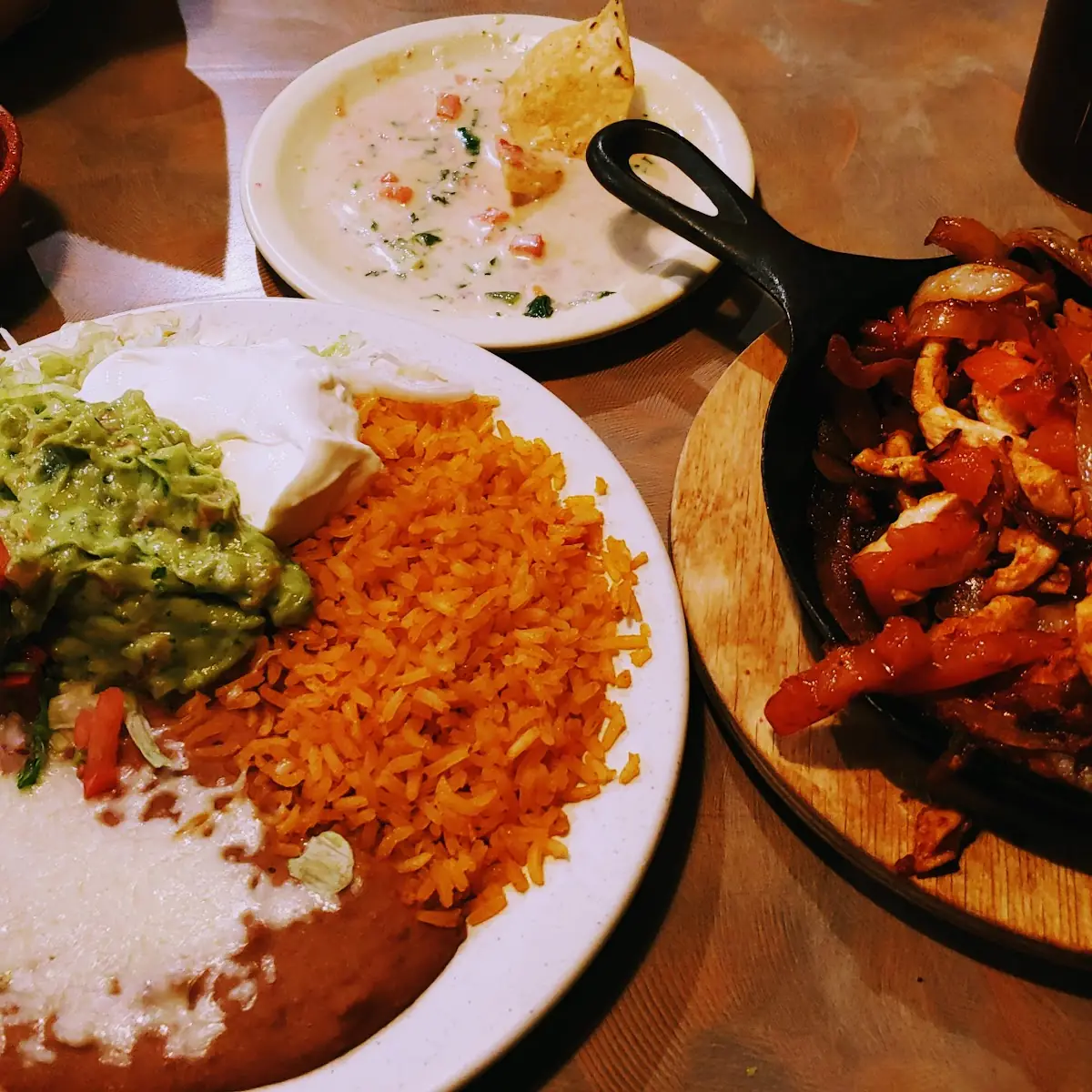 Chicken Fajitas & Spinach Dip