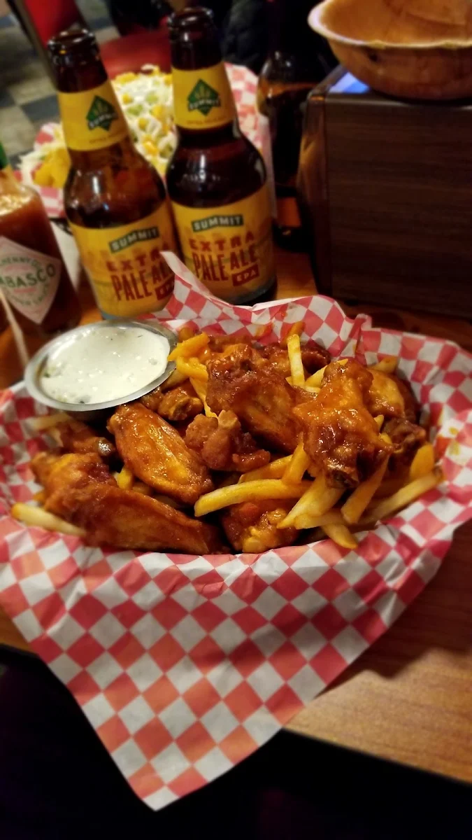 Glazed Chicken Wings and Blue Cheese