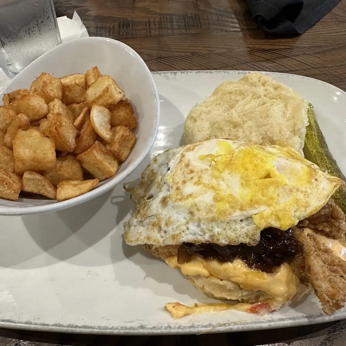 Broken Egg Biscuit Sandwich