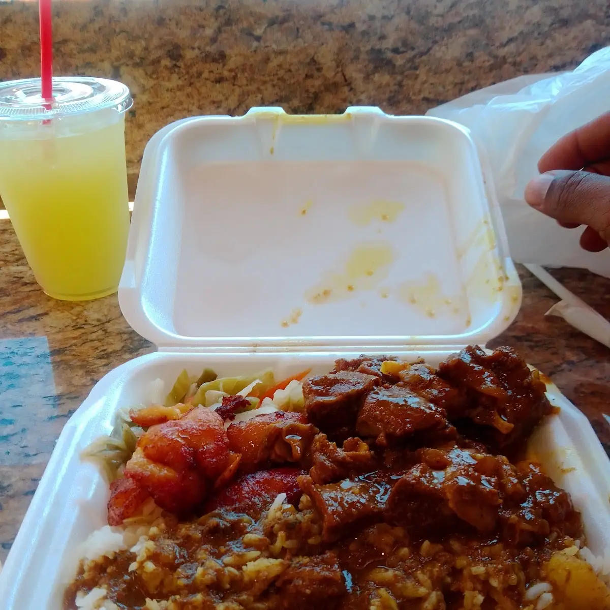 Curry Goat White Rice