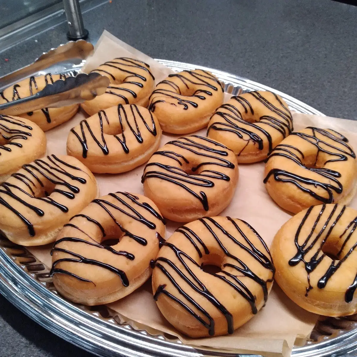 Donuts with Chocolate Drizzle