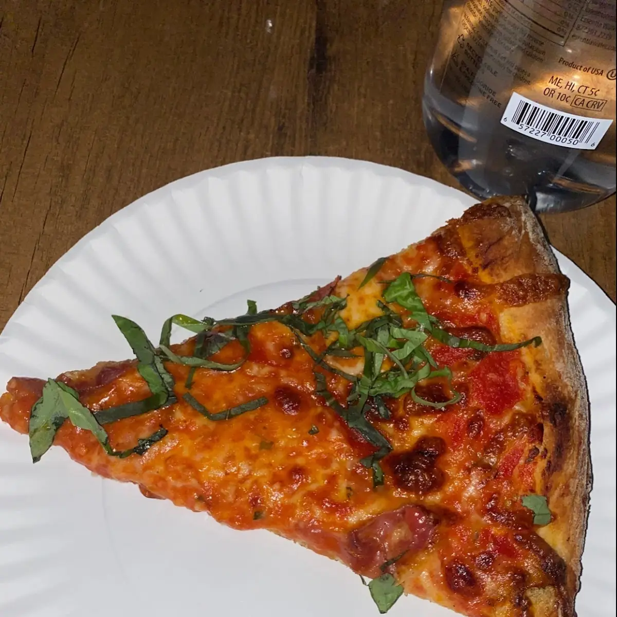 Chicken and Basil Pizza Slice
