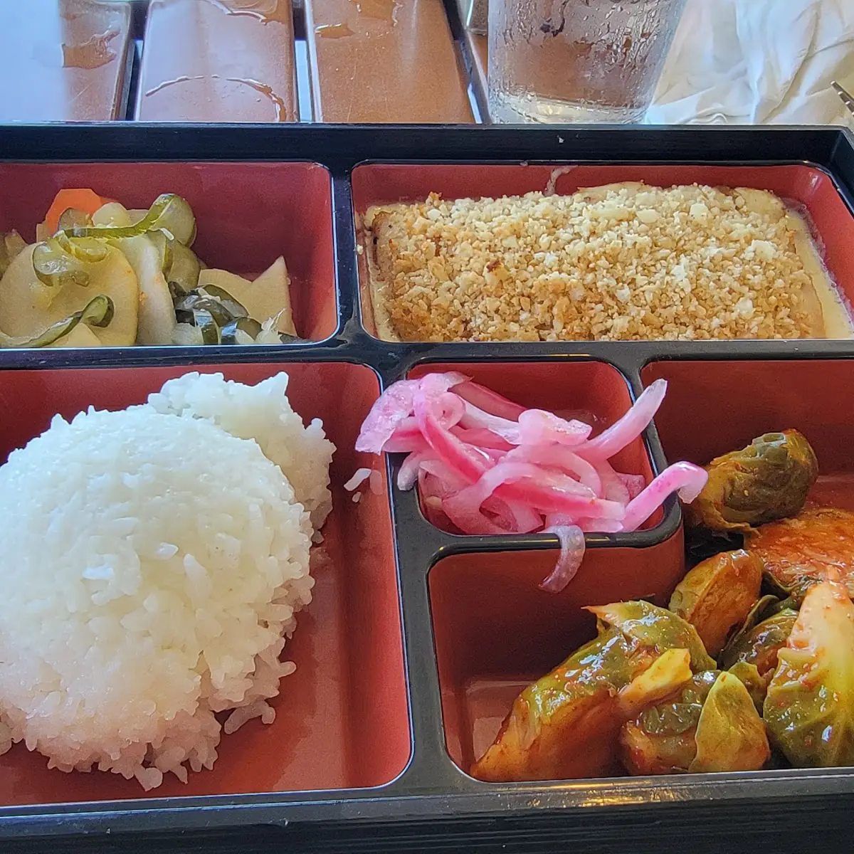 Garlic Crusted Mahi Mahi Bento Box