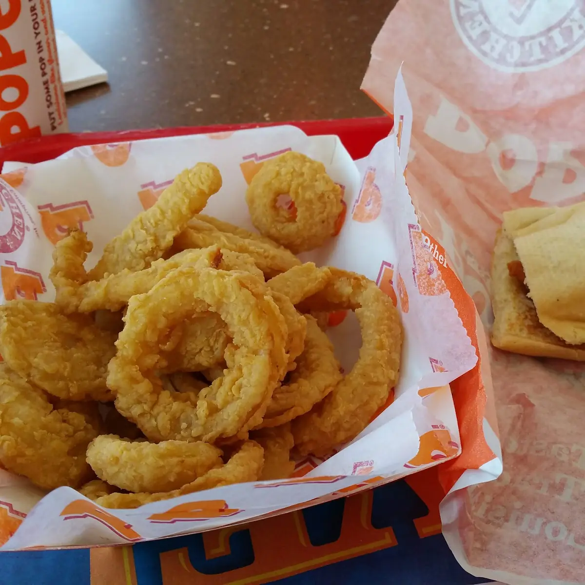 Fish Sandwich & Onion Rings