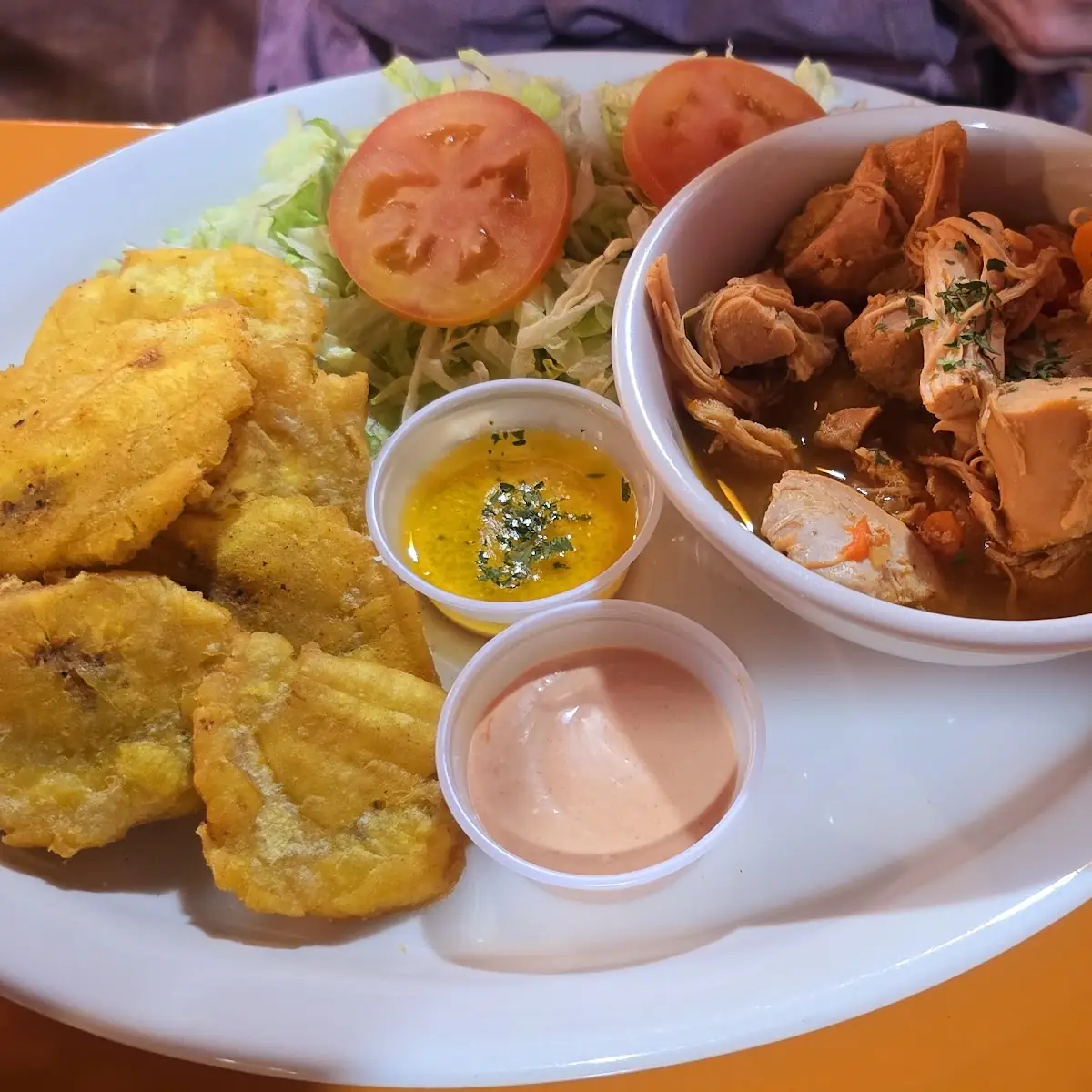 Chicken Stew and Tostones