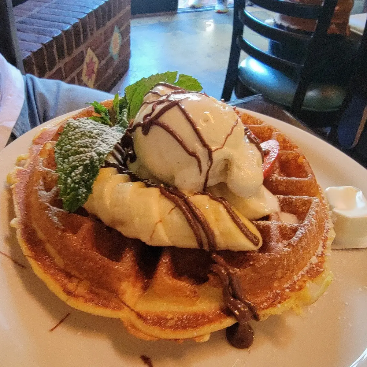 Vanilla Ice Cream Waffle