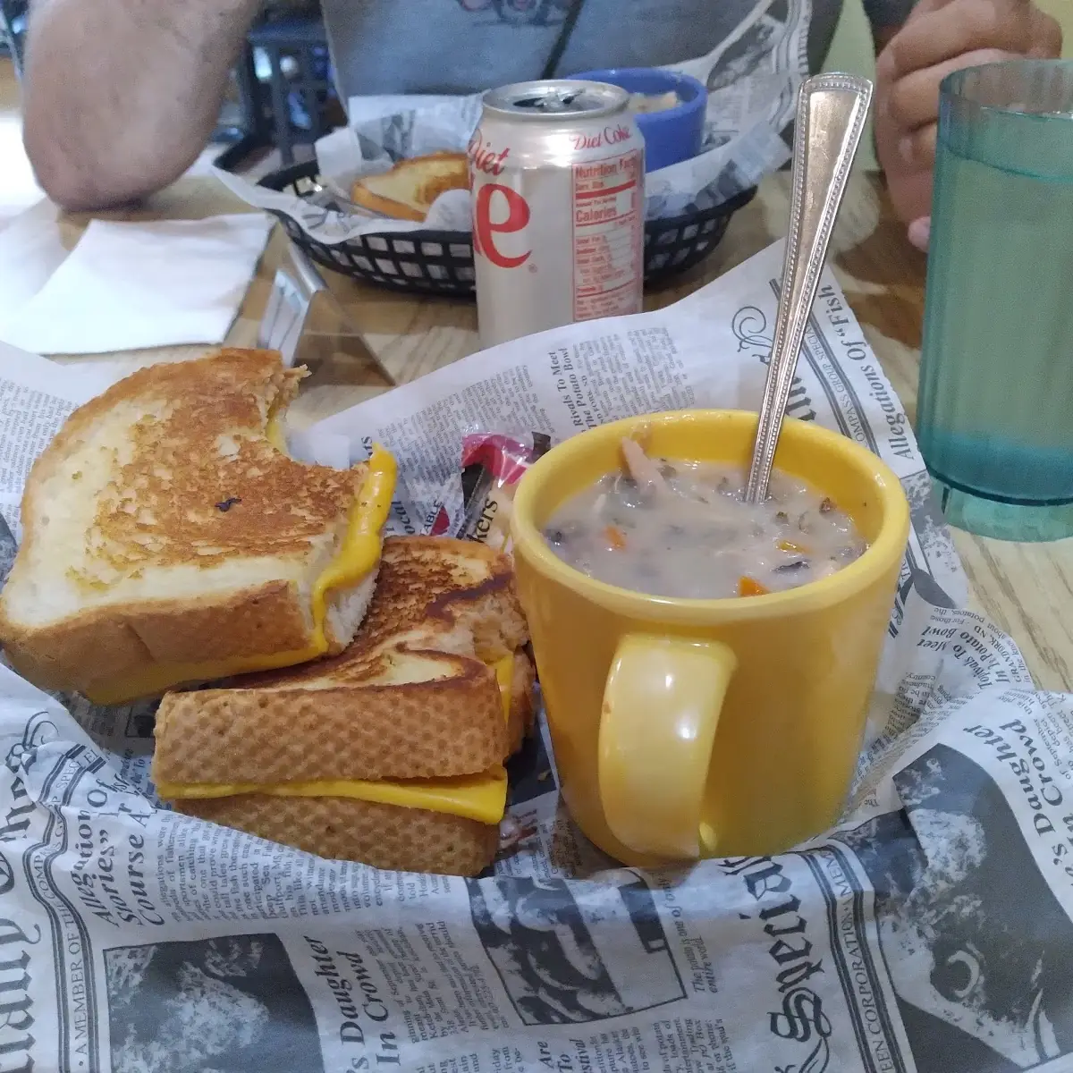 Grilled Cheese and Turkey Wild Rice Soup