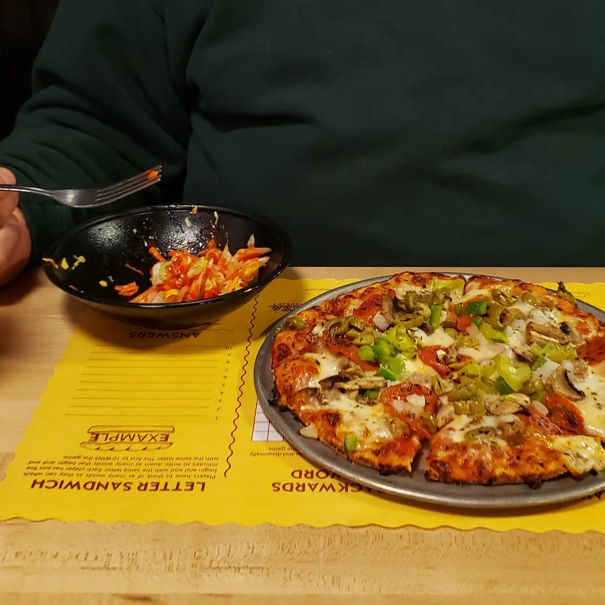 Deluxe Pizza and Salad