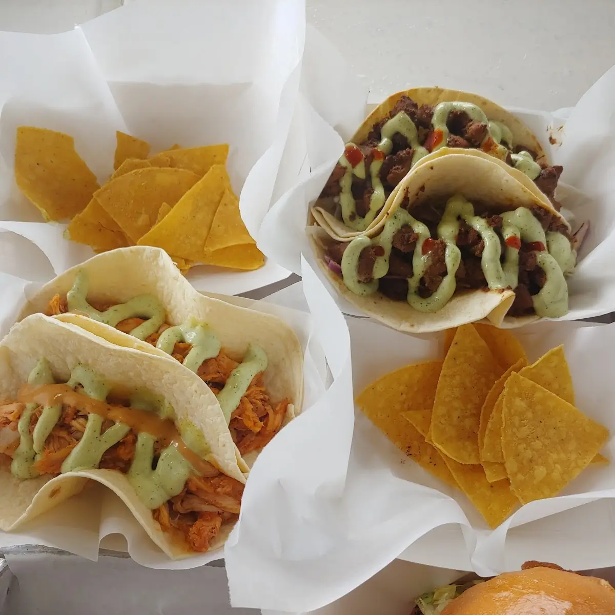 Korean and Pulled Chicken Tacos