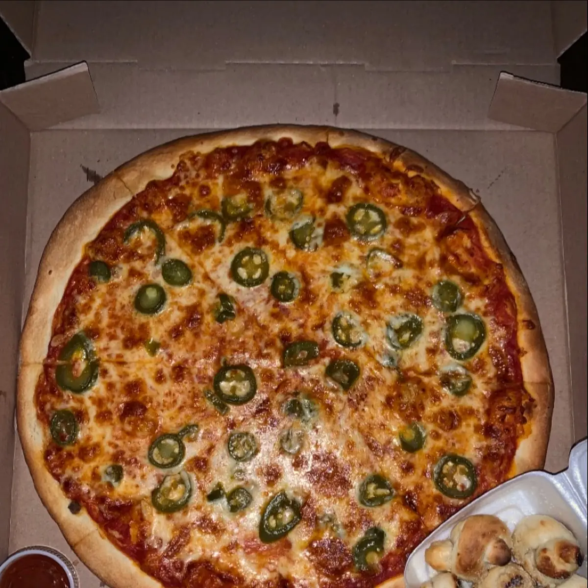 Cheese Pizza with Jalapeños