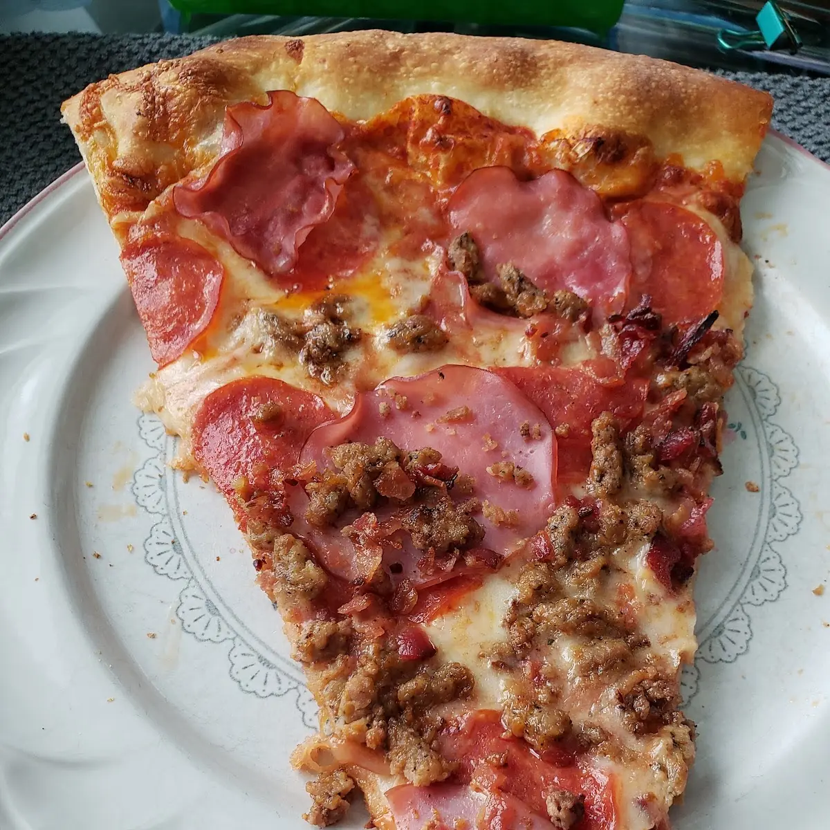 That's a Single Slice of All Meat Pizza