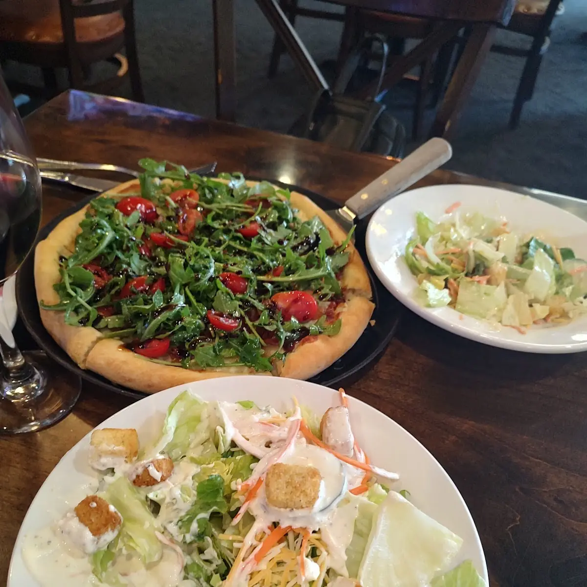 Personal Pizza and a House Salad