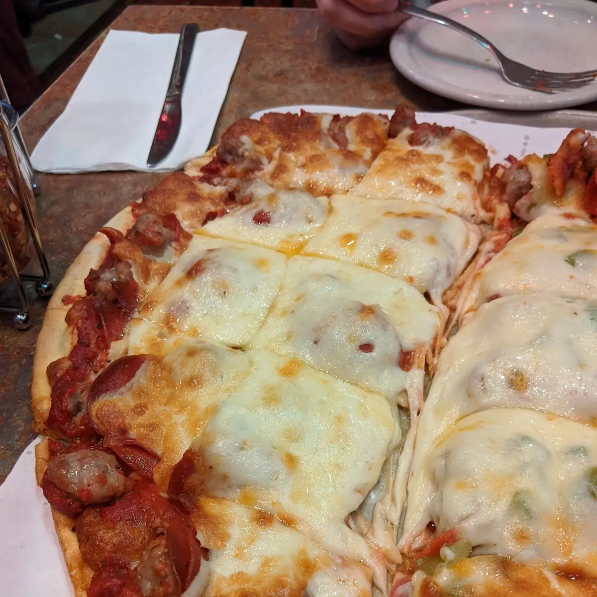 Sausage and Pepperoni Pizza