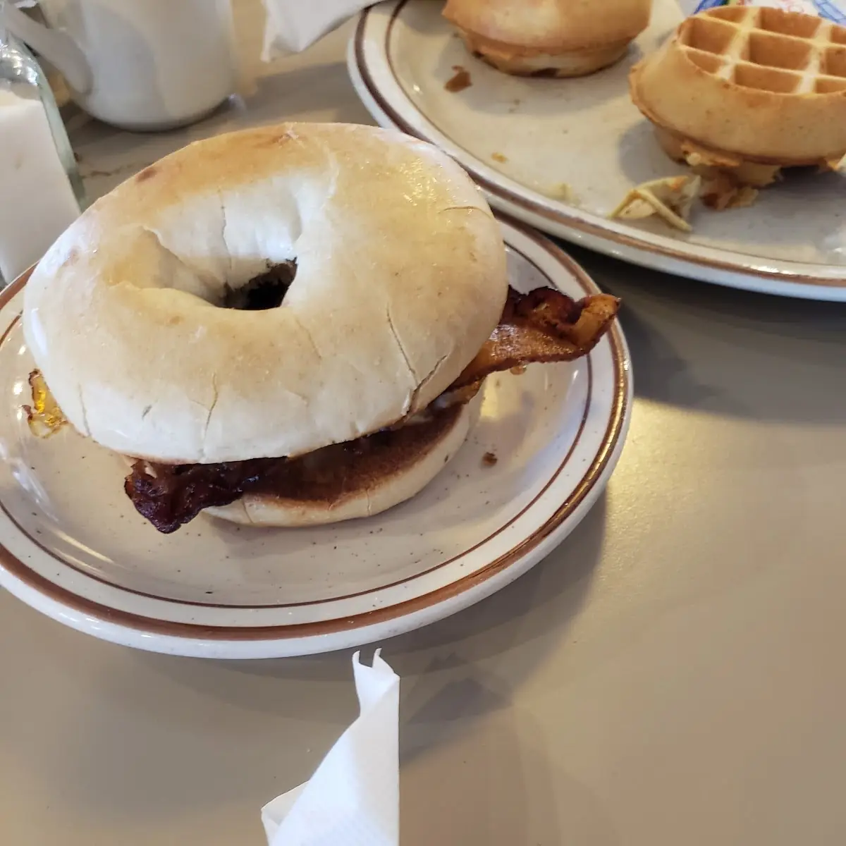 Sausage Egg and Cheese on a Bagel