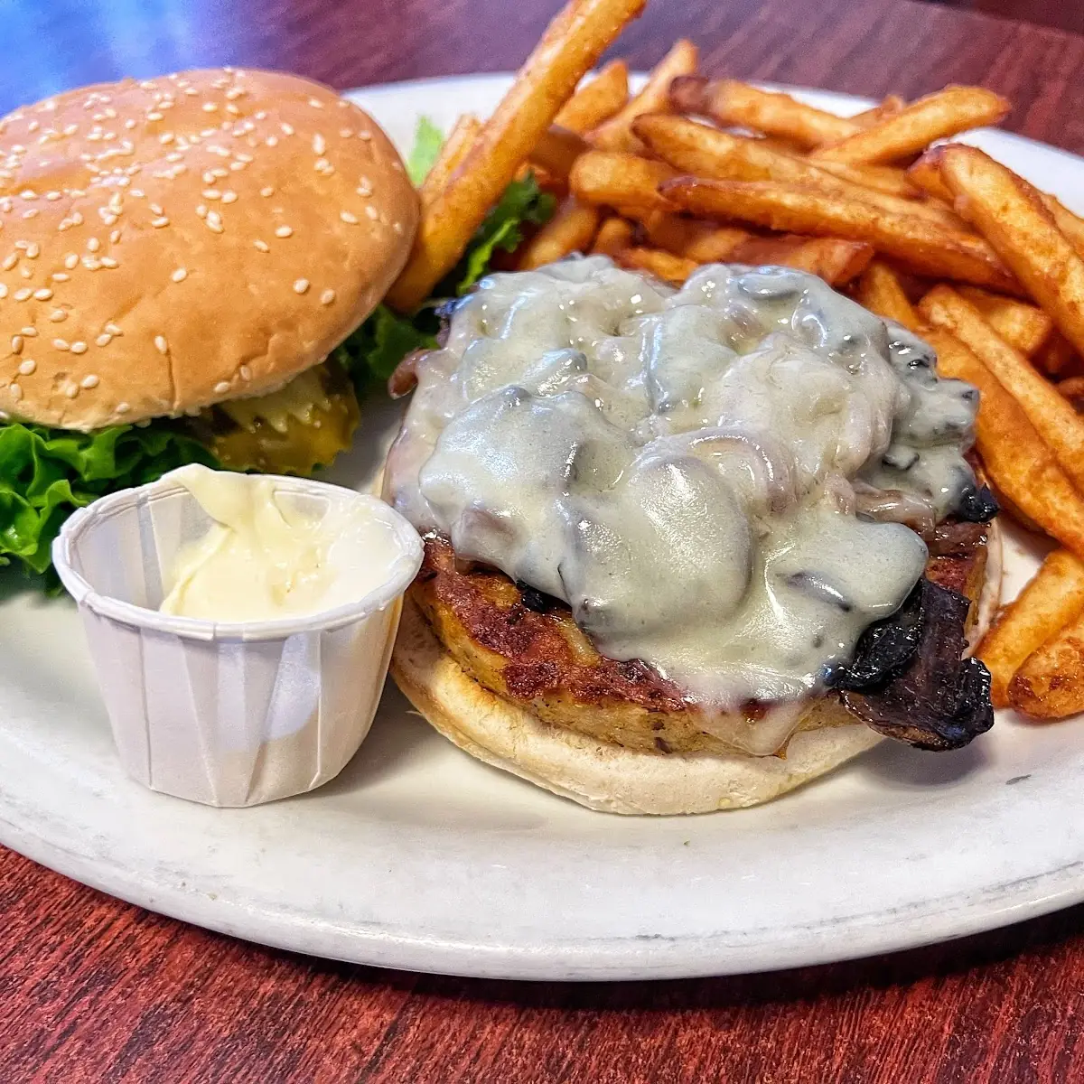 Mushroom Swiss Burger