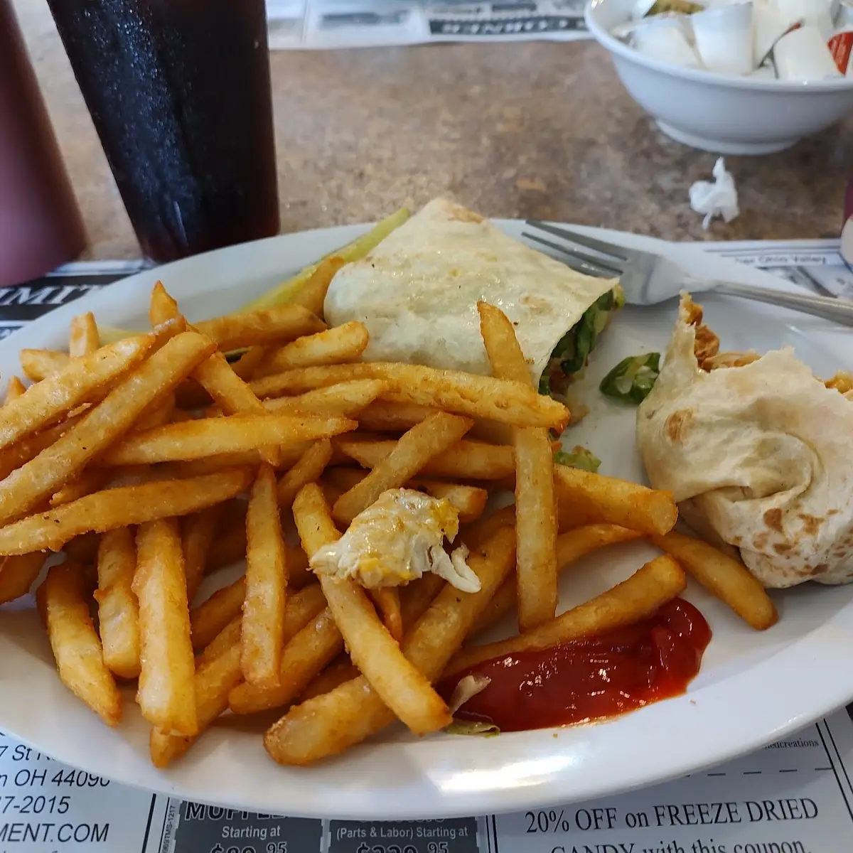 Chicken Wrap N Fries