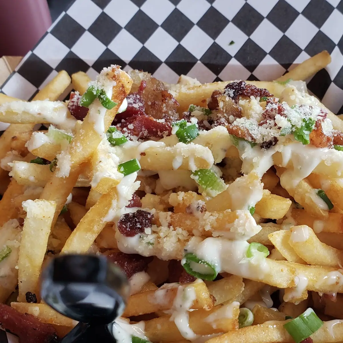 Garlic & Parmesan Fries with Bacon