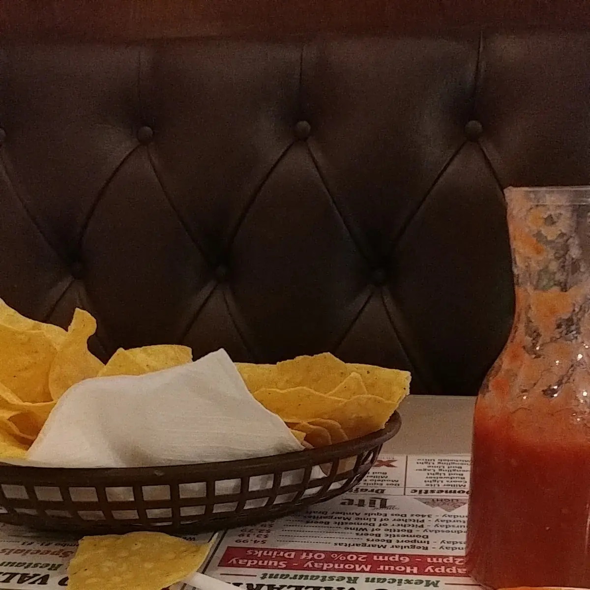 Chips and Salsa with Cheese Dip