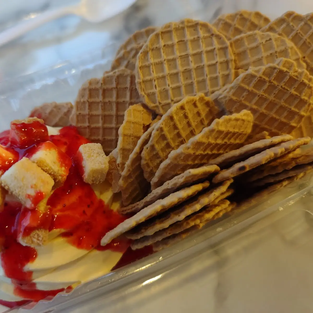 Strawberry Cheesecake Ice Cream Nachos
