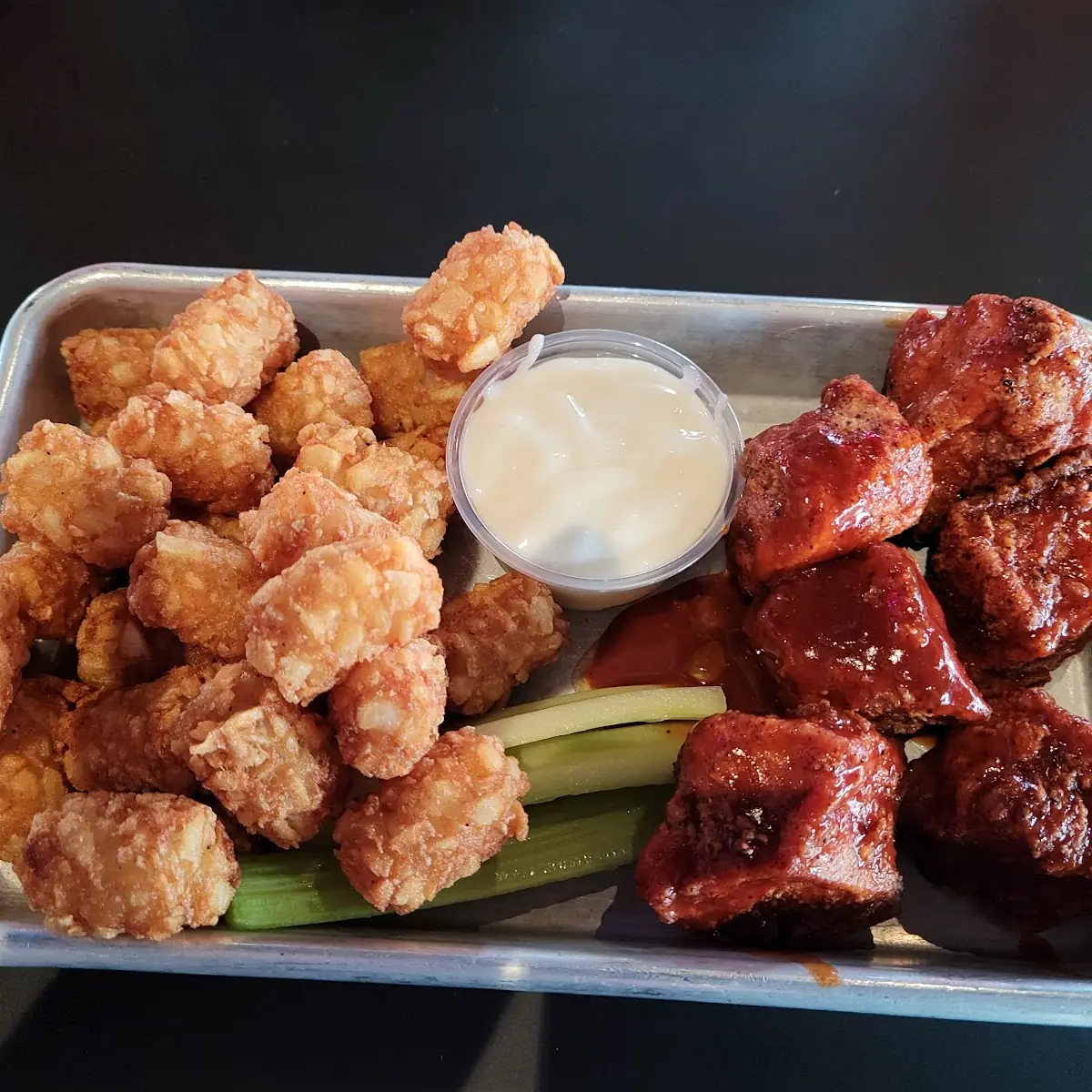 Boneless Wings and Tots