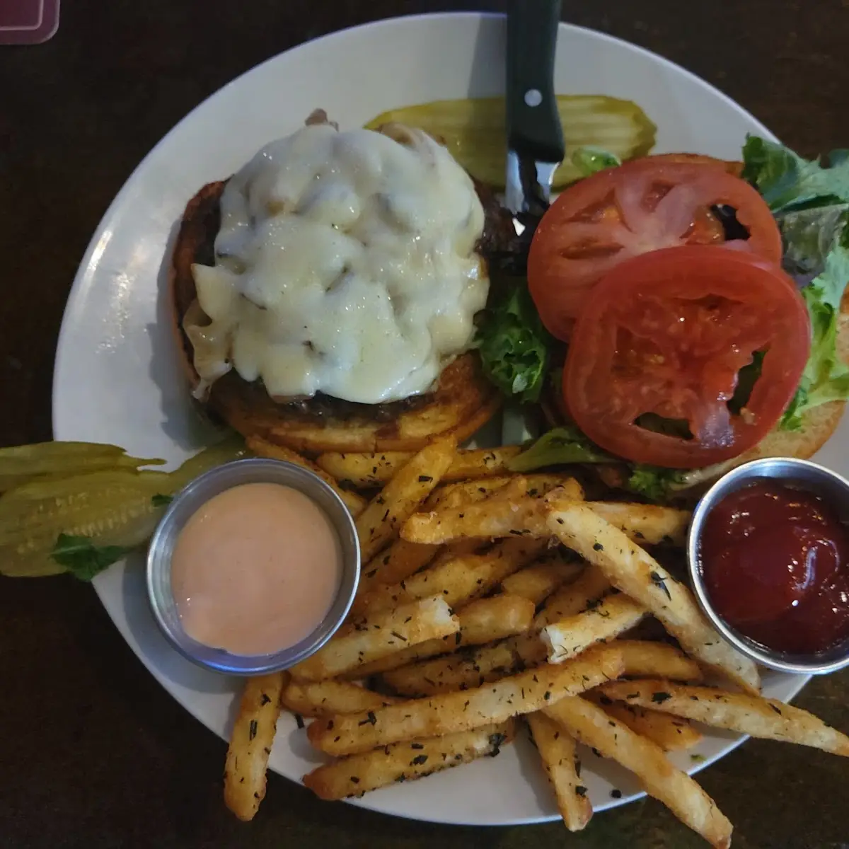 Mushroom Swiss Burger
