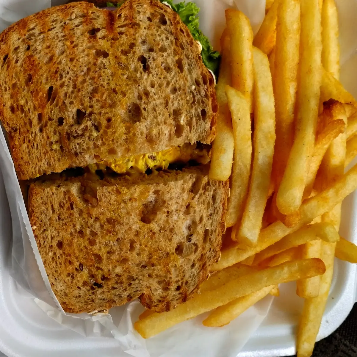 Lit Club Sandwich and Fries