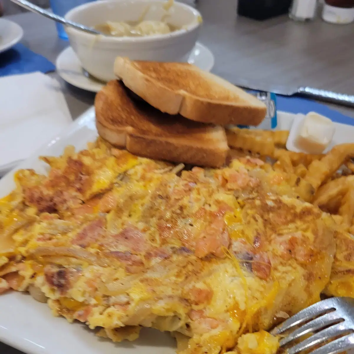 Lox Eggs & Onion Omelette