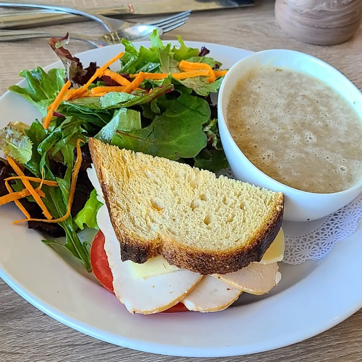 Half Sandwich and Soup