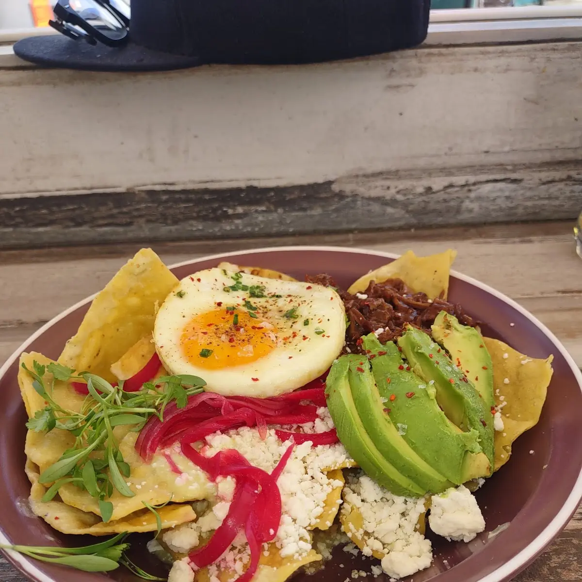 Breakfast Chilaquiles with Braised Short Rib