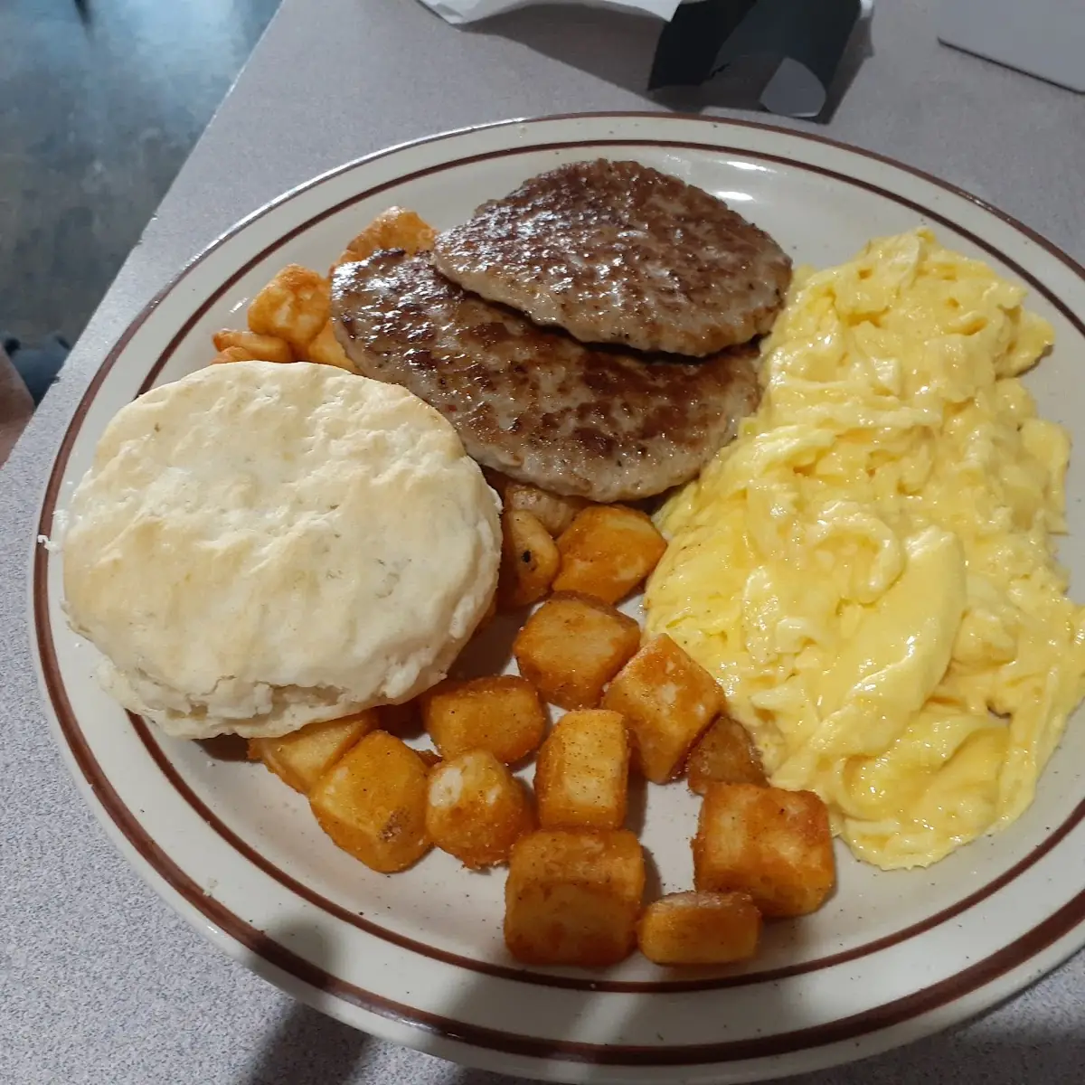 Scrambled Eggs and Sausage