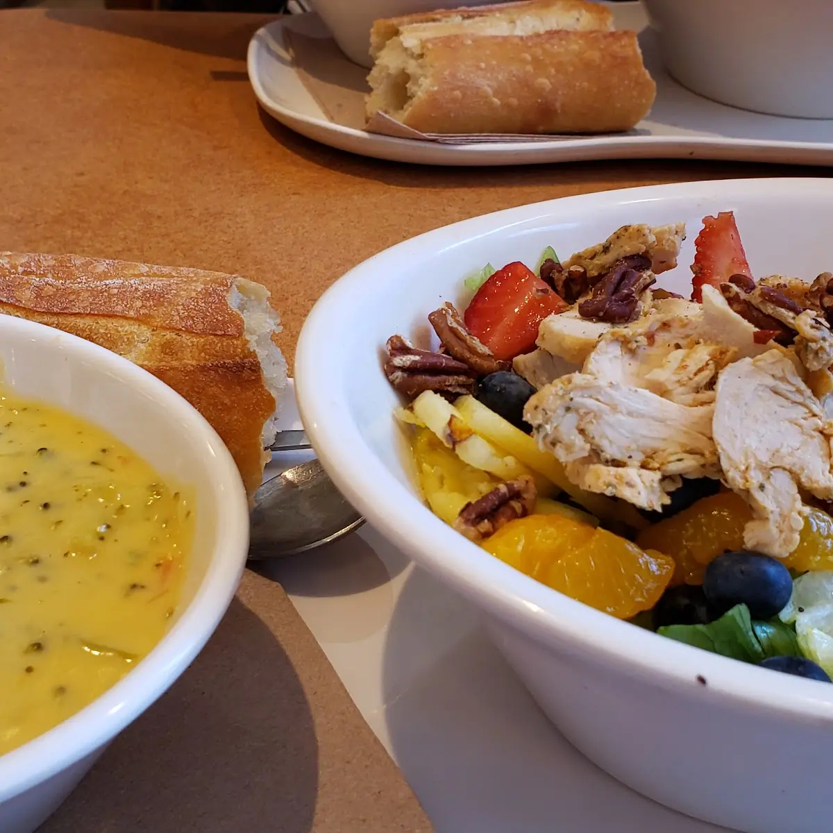 Broccoli Cheese Soup and Salad