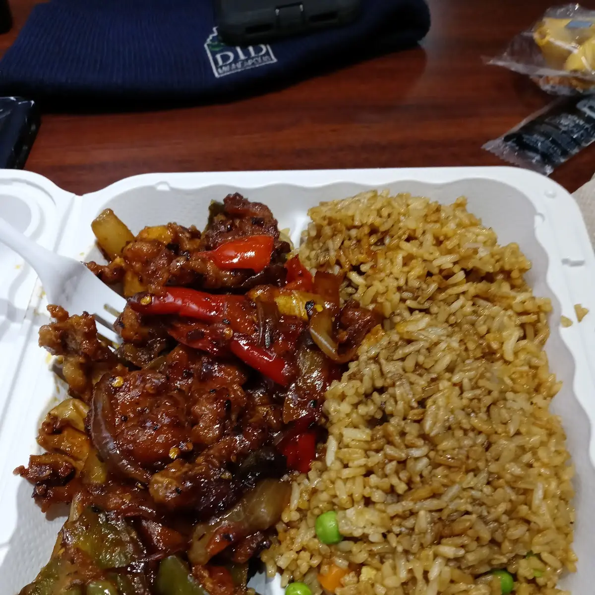Fried Rice and Glazed Chicken Combo