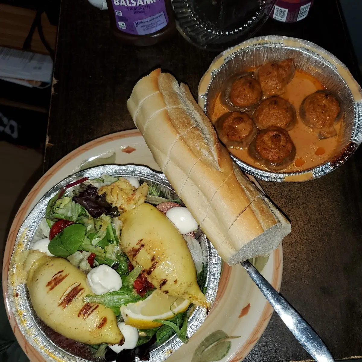 Stuffed Mushrooms and Stuffed Calamari