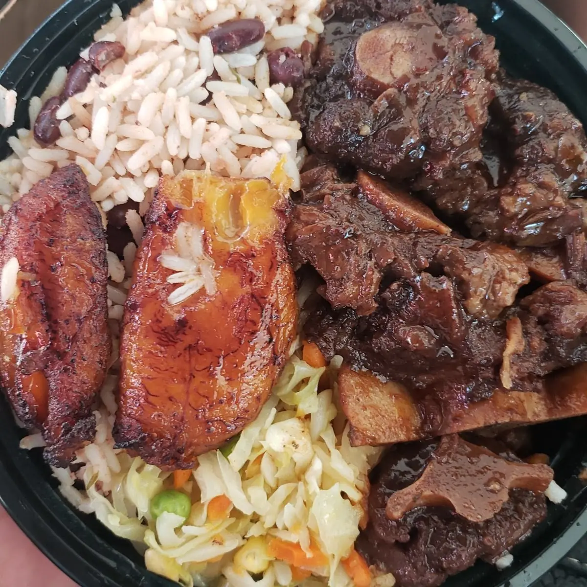 Curry Goat w Rice & Peas