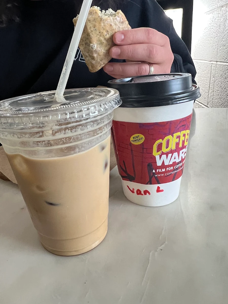 Iced Lavender Latte Hot Vanilla Latte
