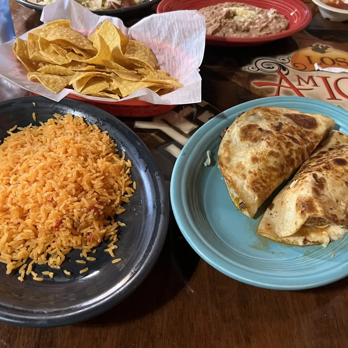Rice Chicken Quesadilla Steak Quesadilla