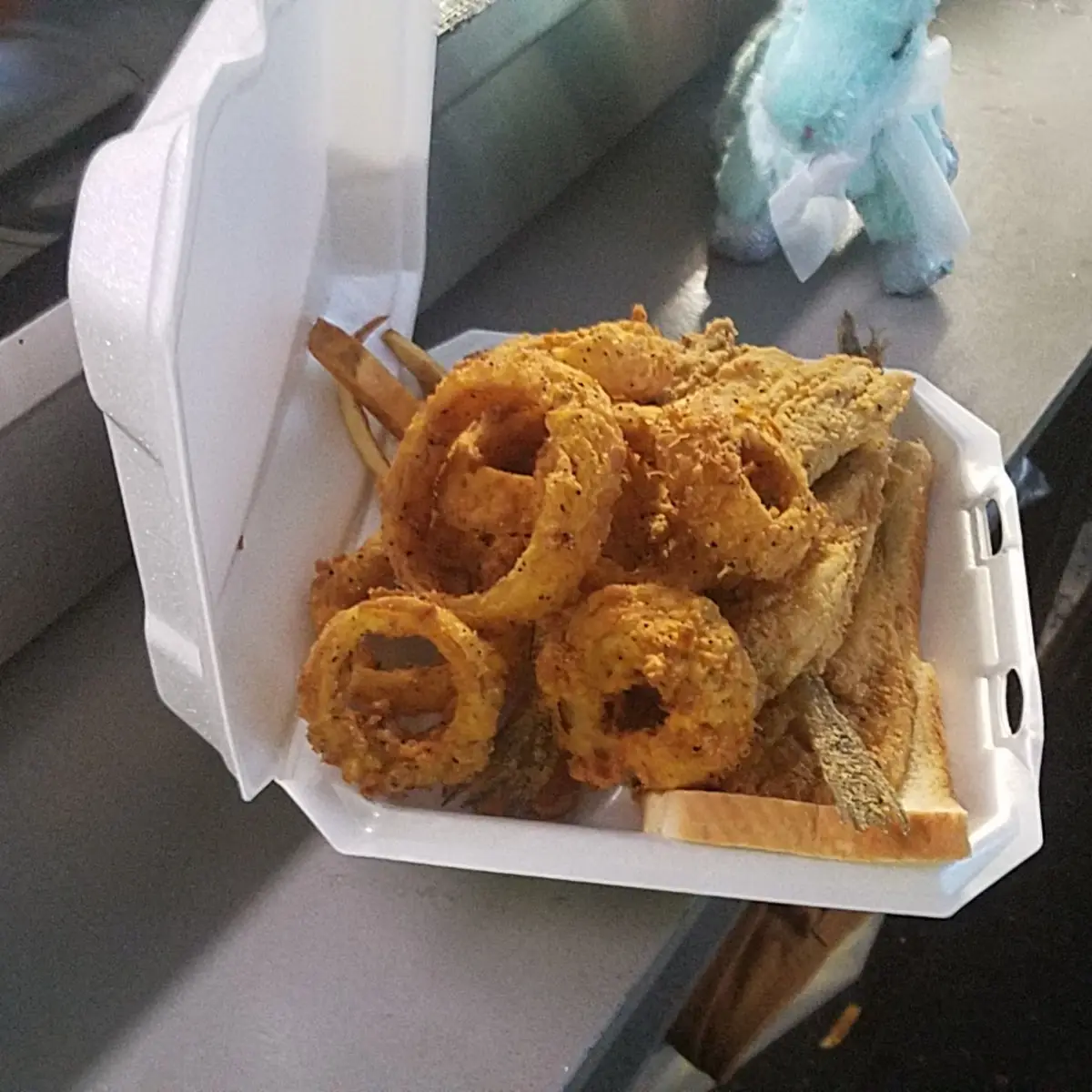 Onion Rings Fries Potate Salad