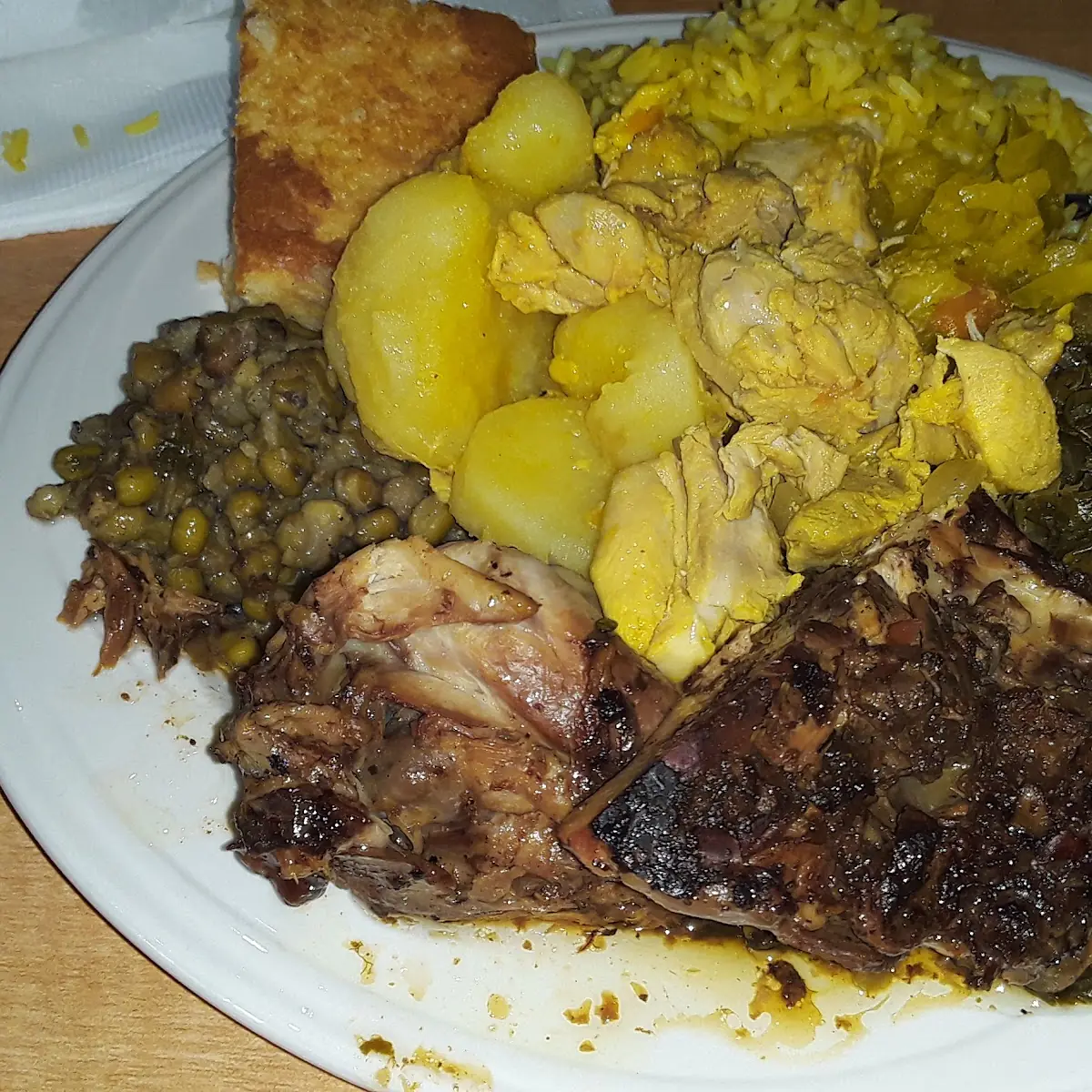 Curry Chicken and Jerk Chicken