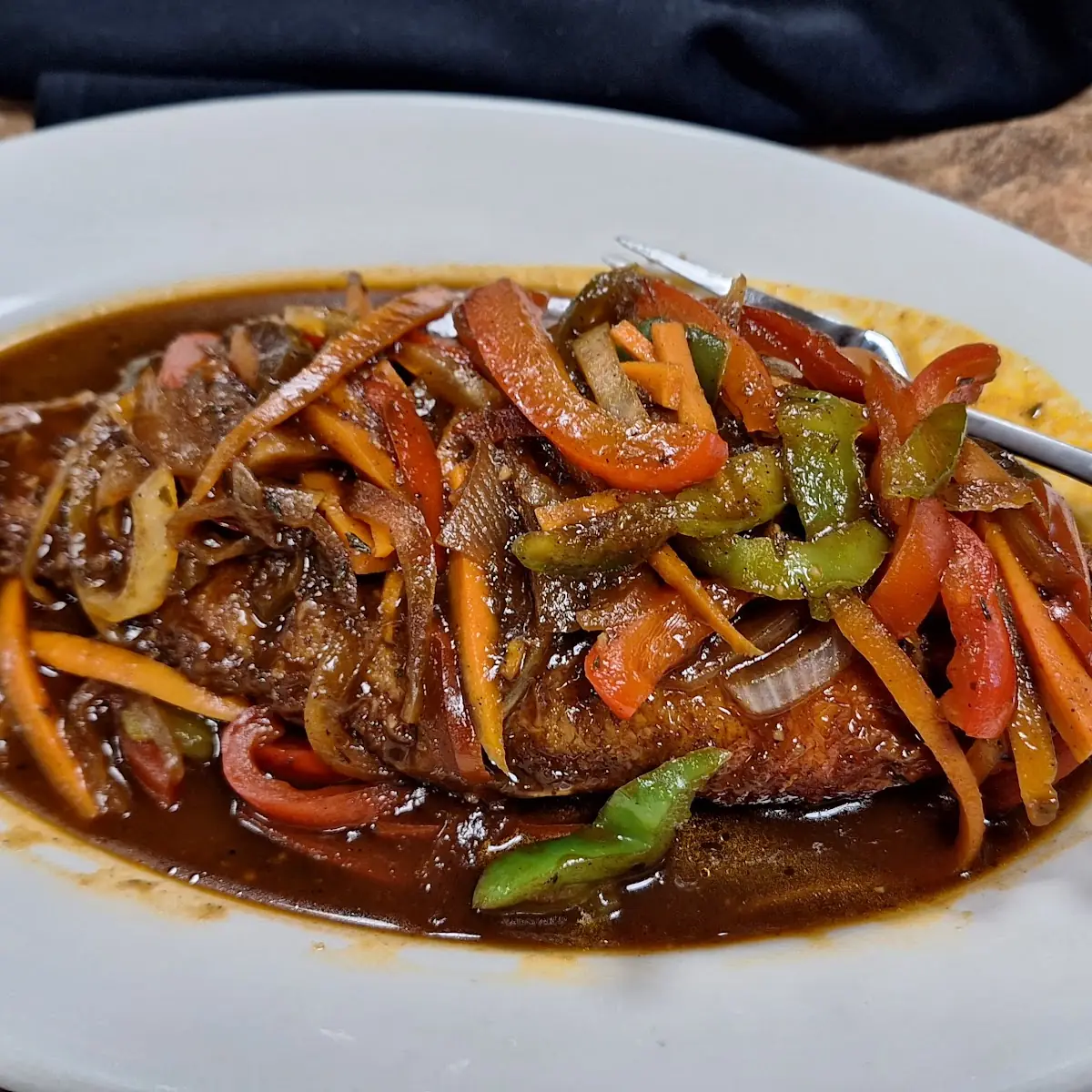 Brown Stew Red Snapper
