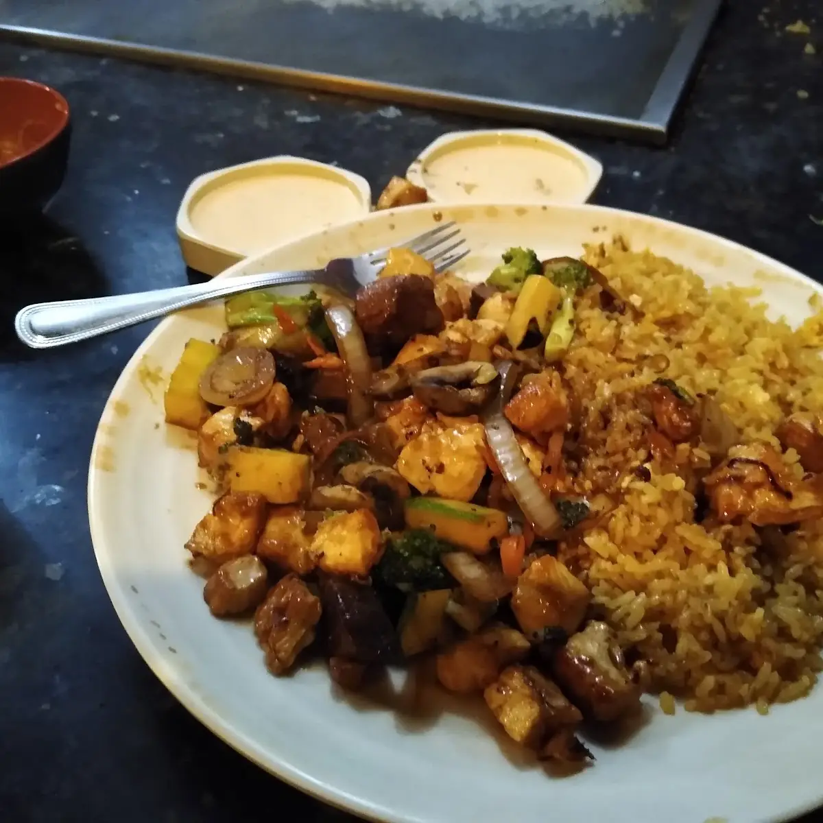 Filet Mignon and Chicken Fried Rice