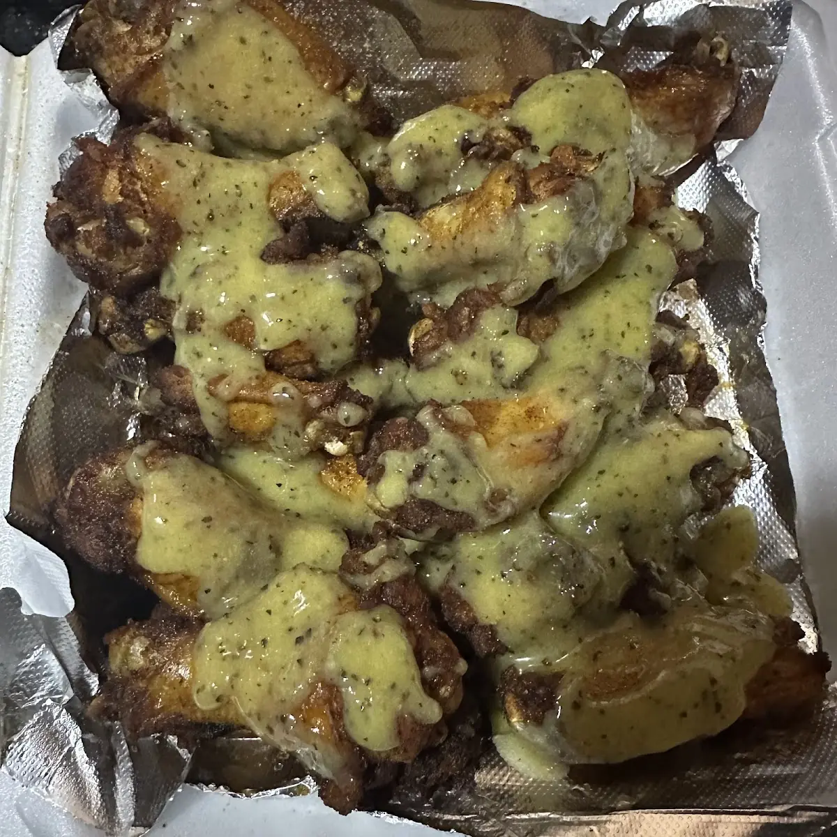 Wings with Spicy Garlic Parmesan