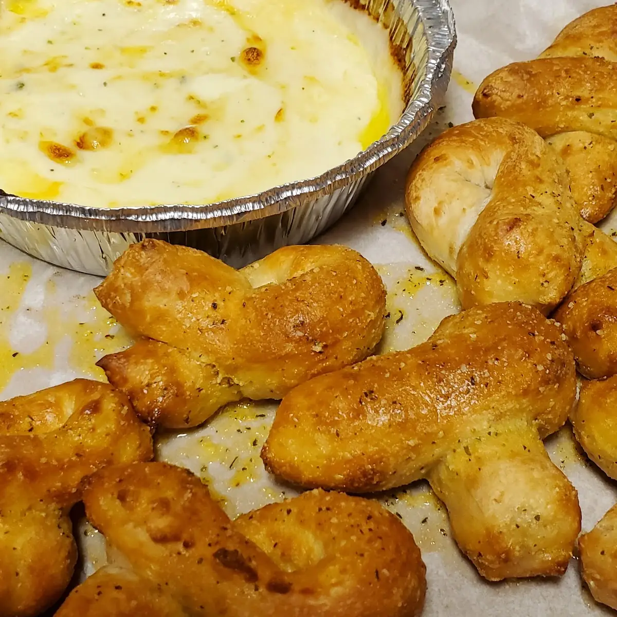 Five Cheese Dip & Bread Twists