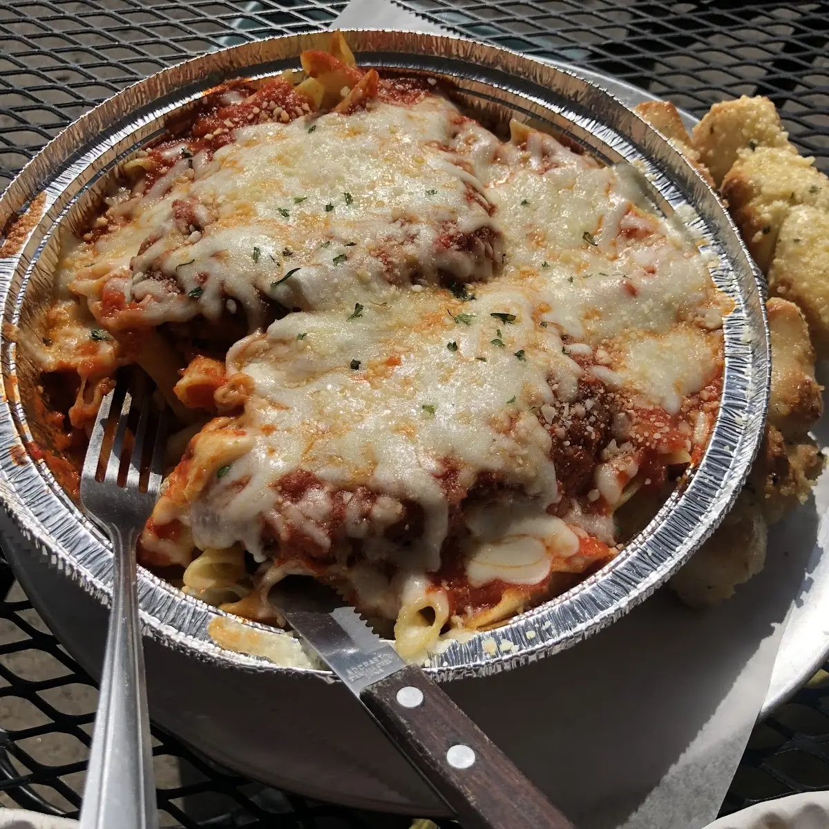 Chicken Parmigiana with Penne Pasta