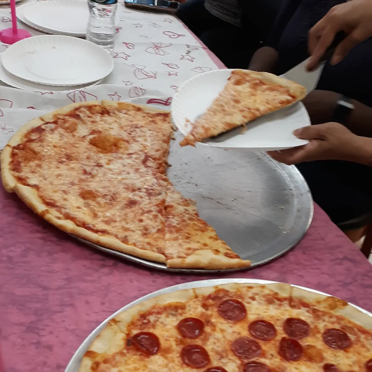Pepperoni Pizza and Plain Pizza
