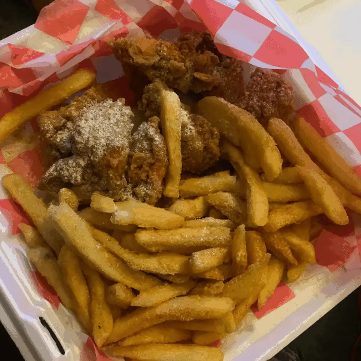 5pc Wings, 5pc Legs, 4pc Thighs, 5pc Tenders W/ Fries