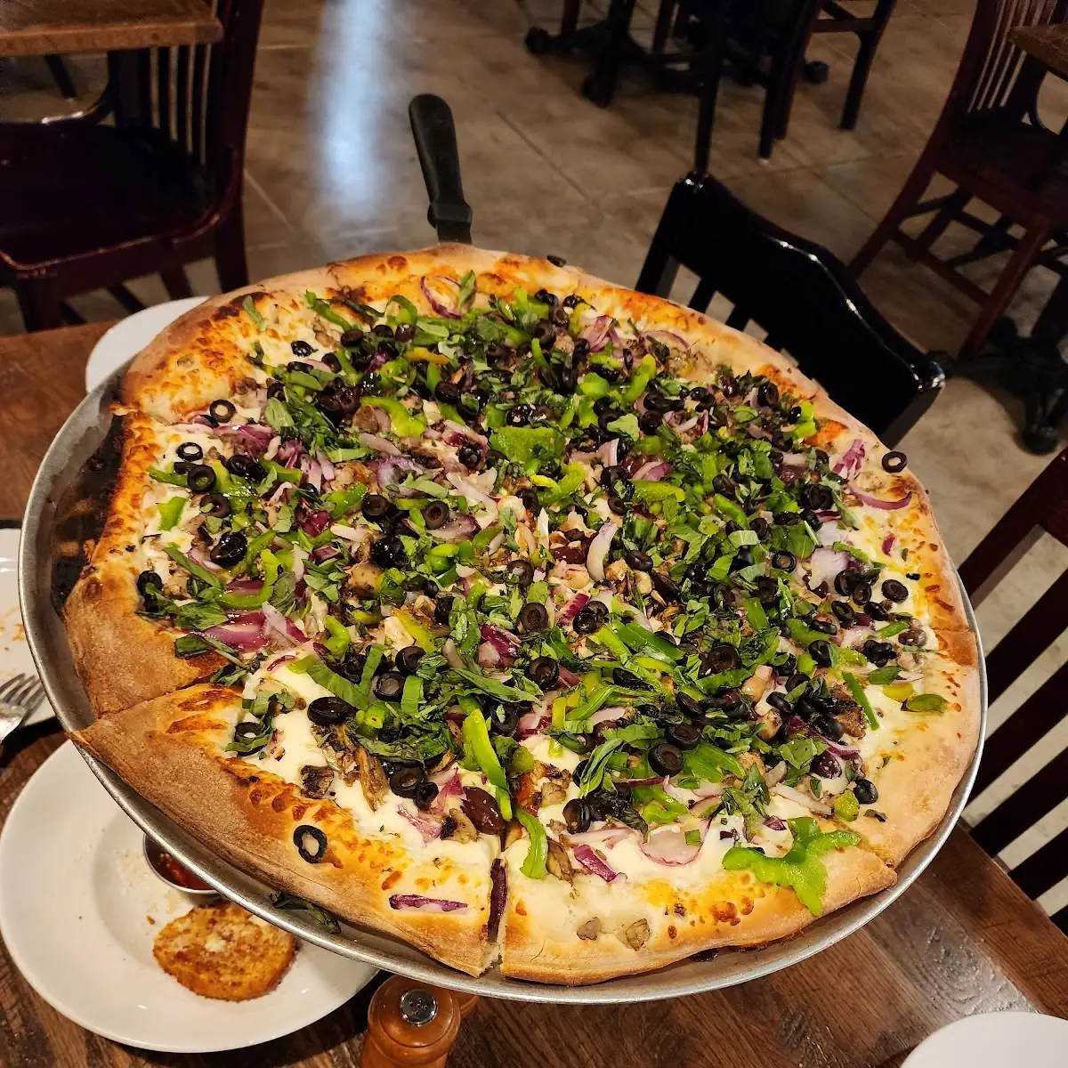 Veggie Pizza with Kalamata Olives