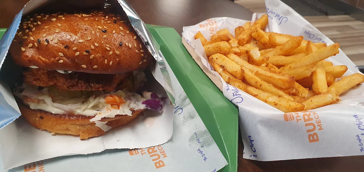 Fish Burger, The Burger Mechanic - The English Fish and Chips Shop