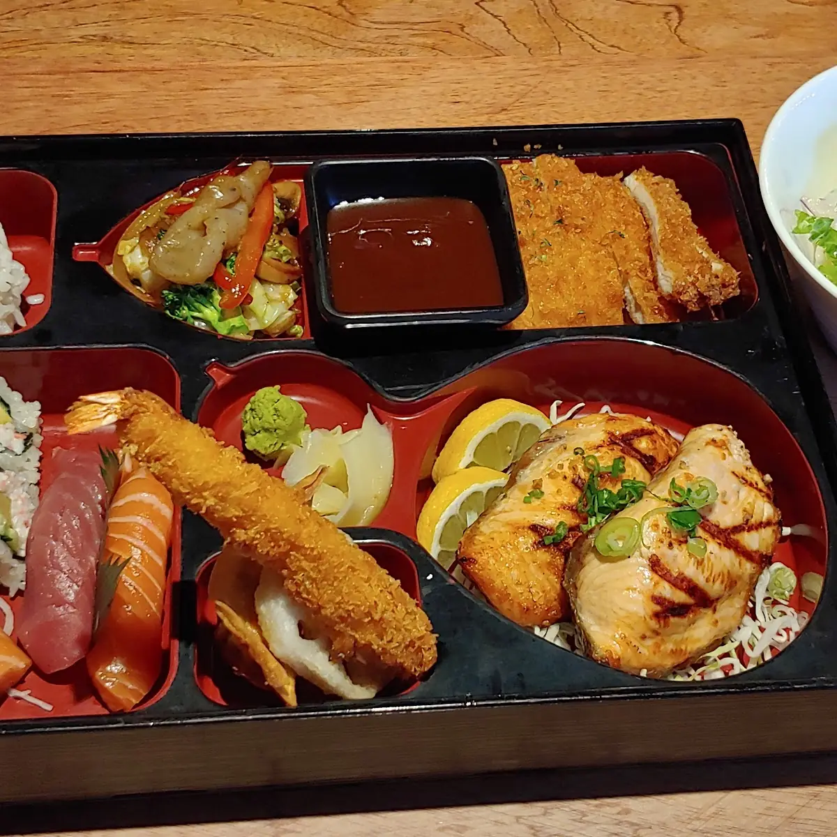 Grilled Salmon Bento
